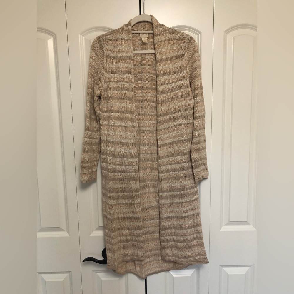 Chico’s women’s open front long cardigan